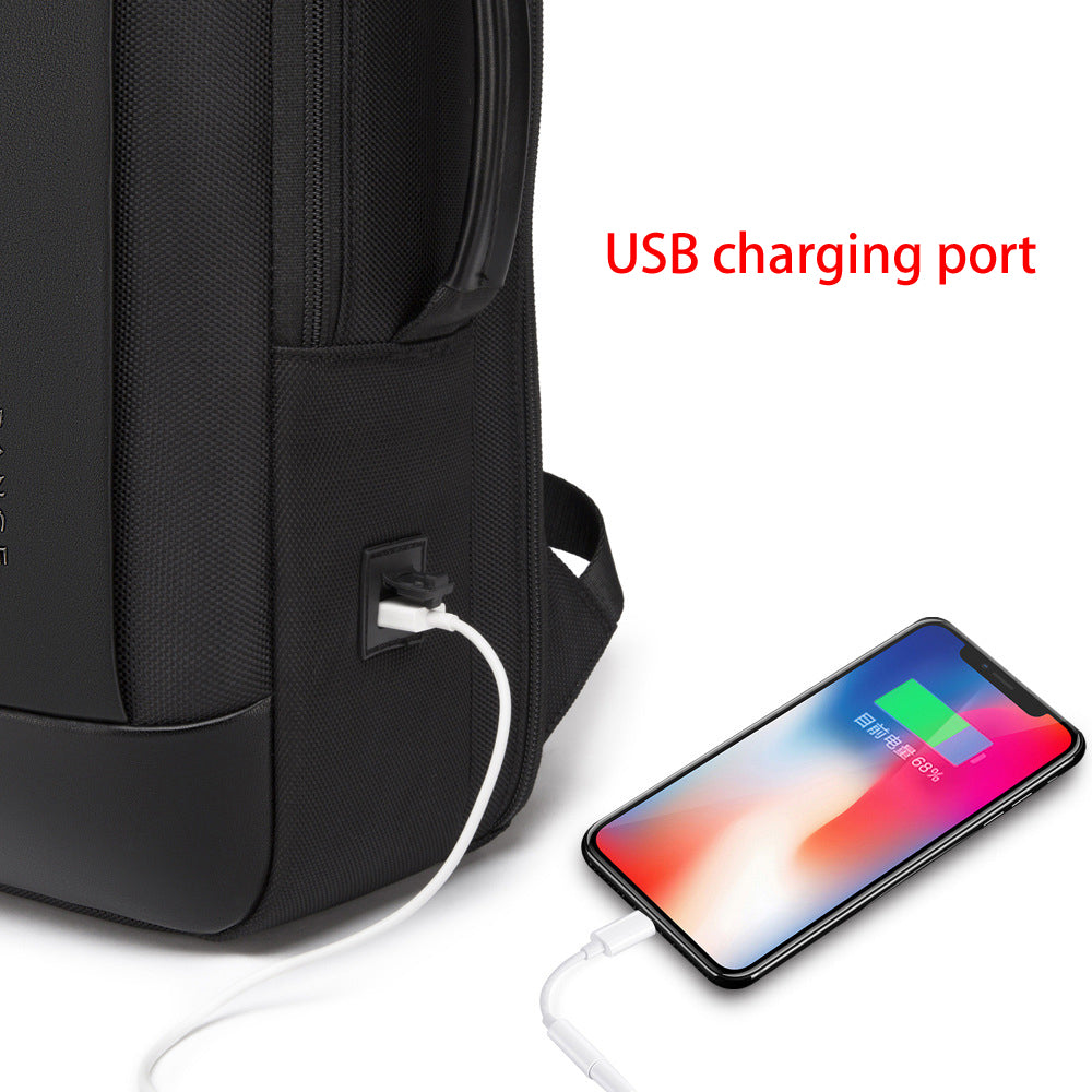 New Business Computer Backpack Men's Travel Large-Capacity Backpack Casual Waterproof College Student Men's Bag Schoolbag