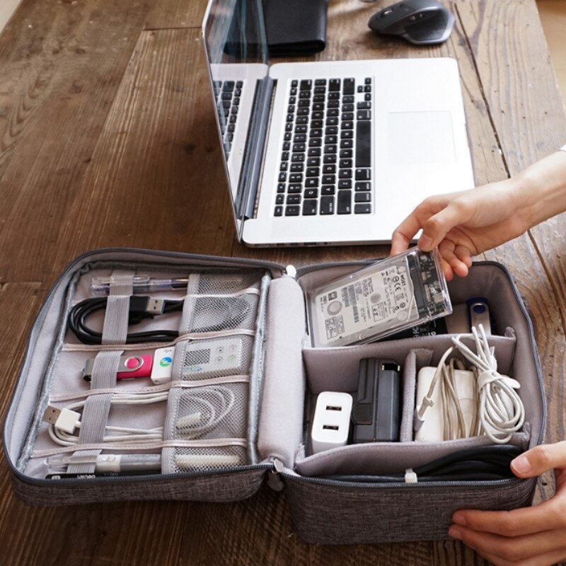 Travel Digital Cable Storage Bag Earphones Mobile Power Organizer Bag Waterproof Electronics Accessories Case