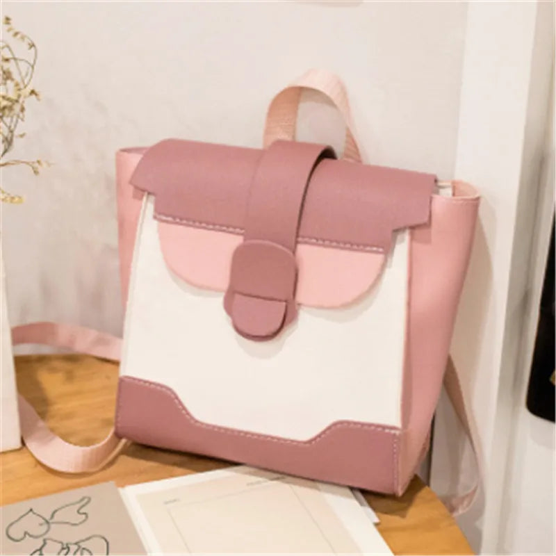 Women's Lightweight Backpack Female Fashion Small Travel Daypack Soft Pu Leather Backpacks