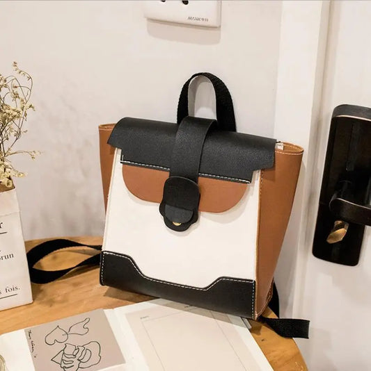 Women's Lightweight Backpack Female Fashion Small Travel Daypack Soft Pu Leather Backpacks