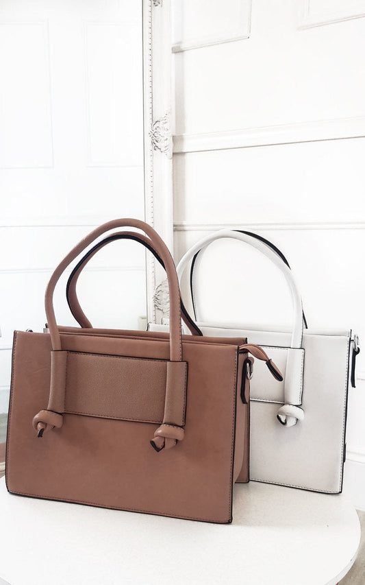 ZAZ Chic Faux Leather Handbag - Stylish & Versatile with Detachable Strap